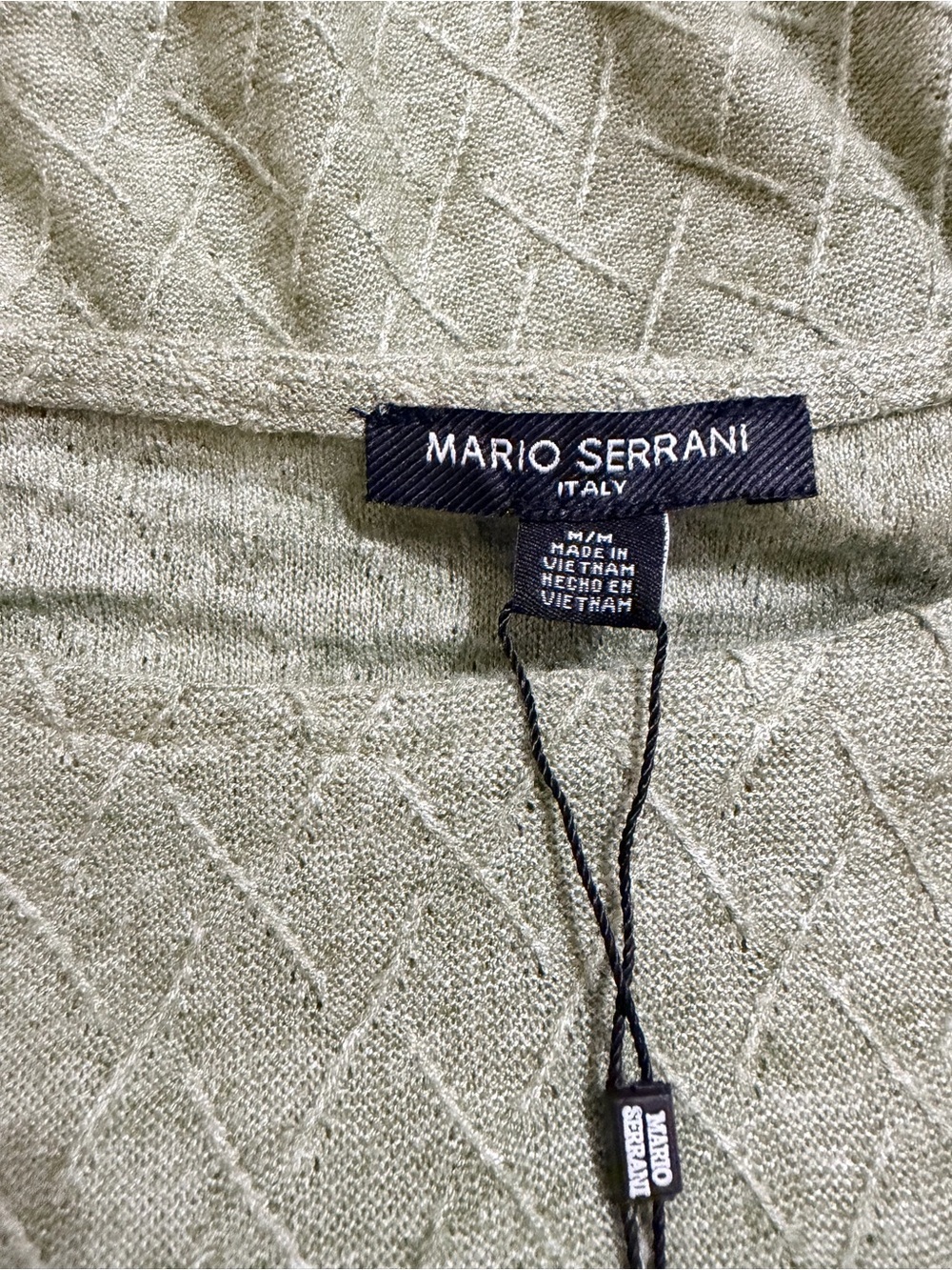 Mario Serrani Italy Cable Knit Sweater Top Long Sleeve Olive Green Women’s M - Picture 6 of 6
